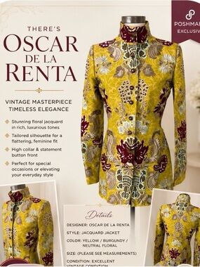 Oscar de la Renta embroidered with diamond coat